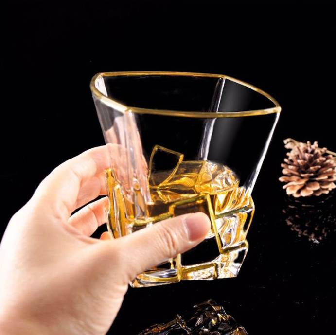 Set 2 ly pha lê uống rượu  mạnh Whisky