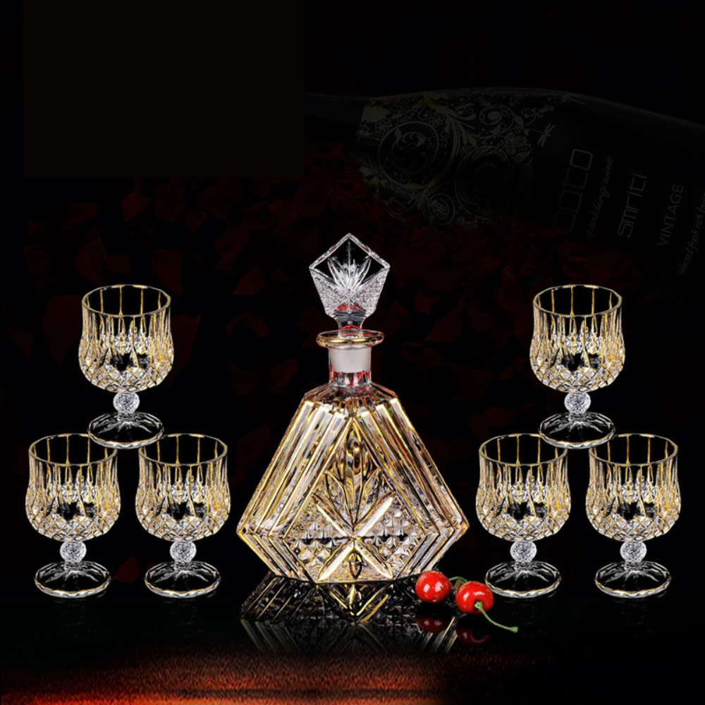 Set 4 ly pha lê uống rượu  mạnh Whisky